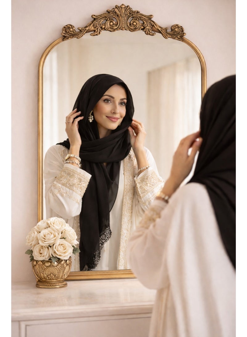 غوغا مرايات جداريه ذهبية فاخرة فينتج 91×61 سم، مرايا جدارية بإطار باروكي مزخرف وقوس أنيق، مرايا حائط ومرايا حمام / مراية حمام للحمام وغرفة النوم وغرفة المعيشة، مرايا مدخل / مراية مدخل للمداخل وفوق المدفأة - Image 1